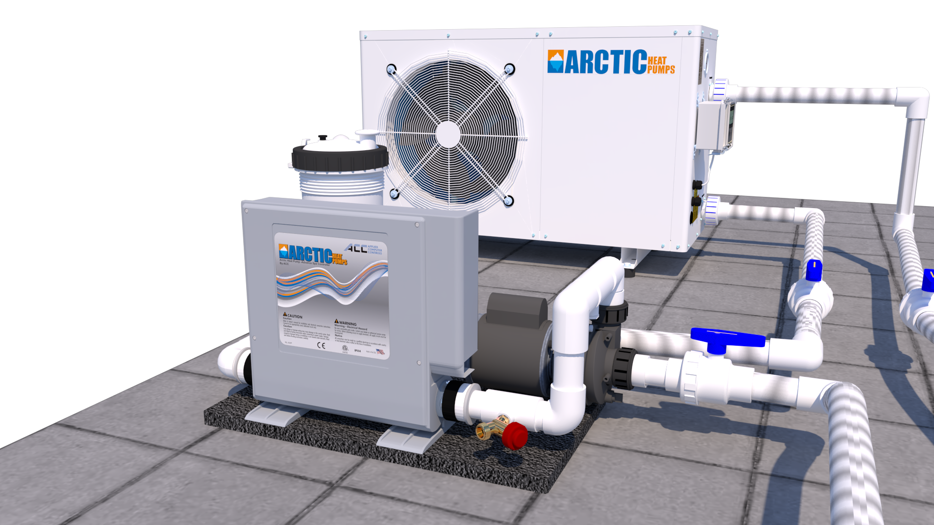 Arctic Heat Pumps Heat/Cool Hybrid Spa System Circulation with